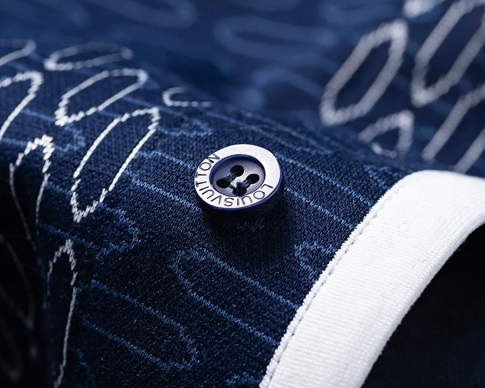 30162# 2026 spring and summer official website New Arrival shirt T-shirt, knitted jacquard fabric is handsome, the fabric is comfortable, the workmanship is rigorous, and the wiring is neat. Good upper body effect·Sizes M-3XL Royal Blue